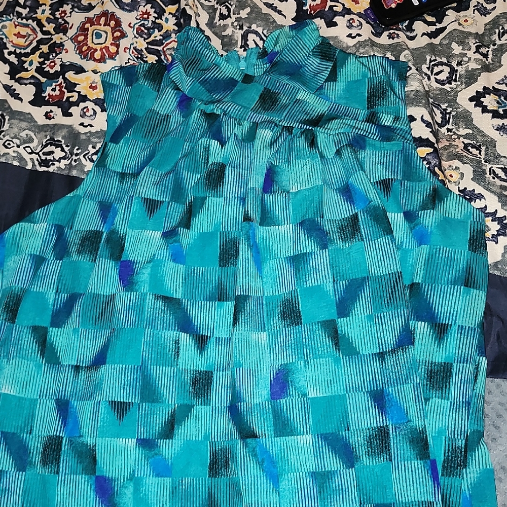 Multicolored Sundress with Sleeveless Design and Cowl Neck